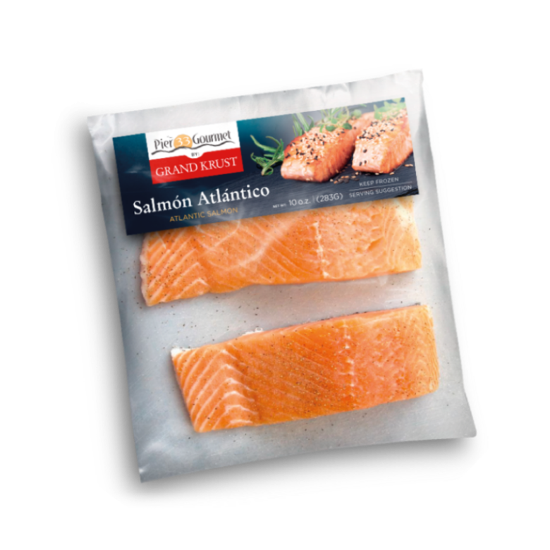 Porzioni di salmone dell’Atlantico senza pelle