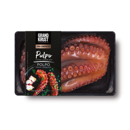 Cooked whole/half-frozen octopus