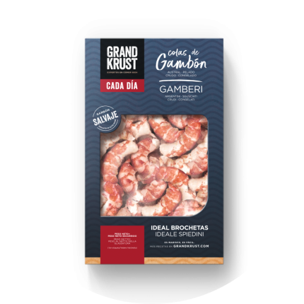 Frozen raw peeled argentine red shrimp tails 200g