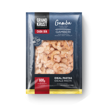 Gamba salvaje pelada cruda congelada 600g