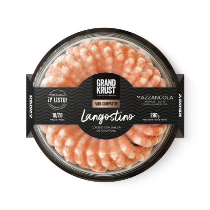 Frozen cooked prawn crown